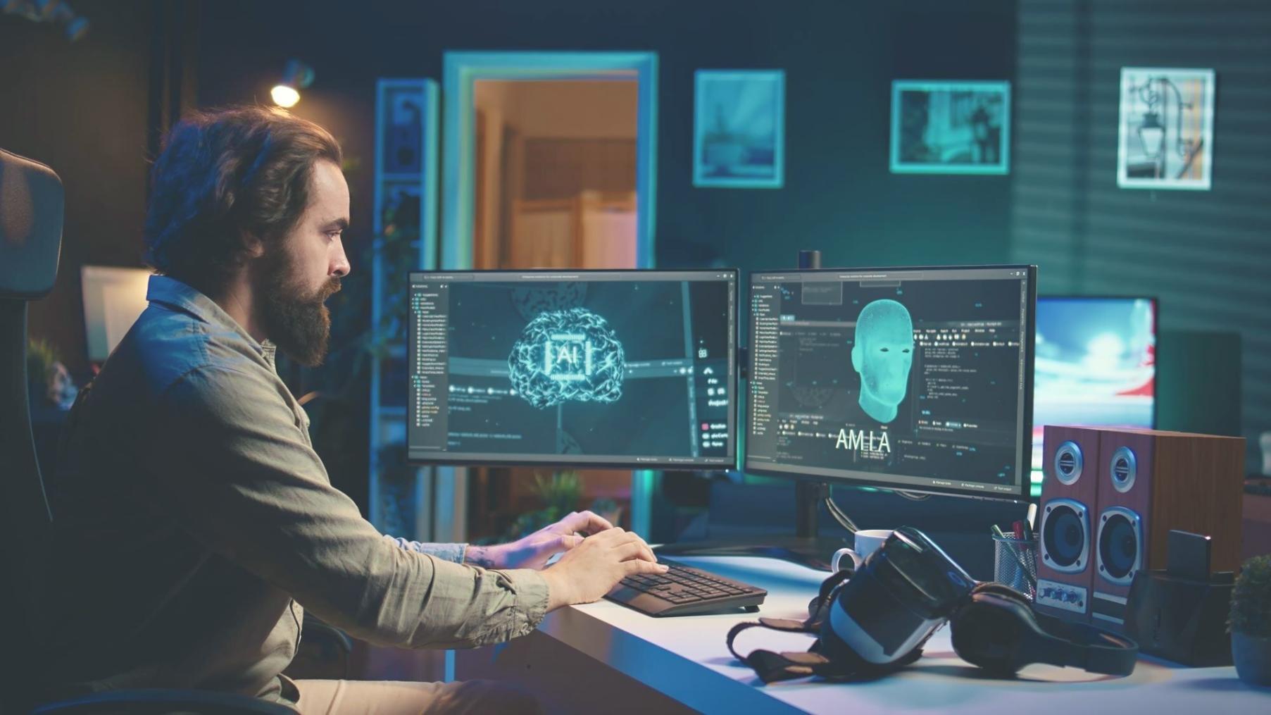 Studente durante una sessione di testing mobile su dispositivi reali